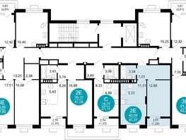 Продается 2-комнатная квартира ЖК 1799, литера 2.2, 41.37  м², 9772025 рублей