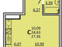 Продается Студия ЖК Frame (Фрейм), 11Б, 27.36  м², 4801680 рублей