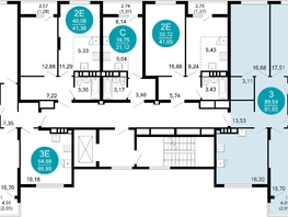 Продается 3-комнатная квартира ЖК 1799, литера 1.1, 91.65  м², 18153560 рублей