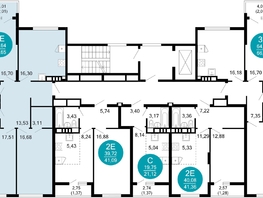 Продается 3-комнатная квартира ЖК 1799, литера 2.2, 91.65  м², 18336860 рублей