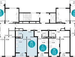 Продается 2-комнатная квартира ЖК 1799, литера 2.2, 41.09  м², 9686380 рублей