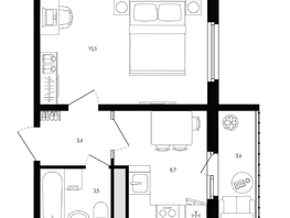 Продается 1-комнатная квартира ЖК Левенцовка Парк, лит 8-11 стр.2, сек.4,5, 32.9 м², 5471270 рублей