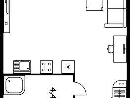 Продается 1-комнатная квартира ЖК Гринсайд, 5.1-5.5, 29.6 м², 8190000 рублей