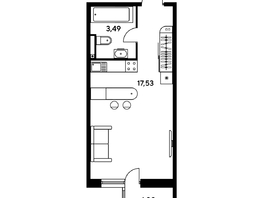Продается Студия ЖК Малина Парк, дом 2, 24.24 м², 3760000 рублей