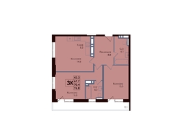 Продается 3-комнатная квартира ЖК ACADEMIA (Академия), 70.4  м², 10348800 рублей