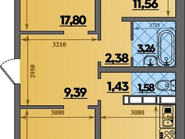 Продается 3-комнатная квартира ЖК Платовский, литер 13, 82.47  м², 8964489 рублей