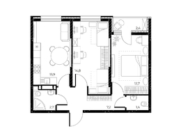 Продается 2-комнатная квартира ЖК Панорама на Театральном, литера 1, 53.9 м², 8192800 рублей