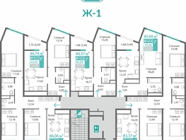 Продается 3-комнатная квартира ЖК Барбарис, 82.05  м&sup2;, 12423191 рублей