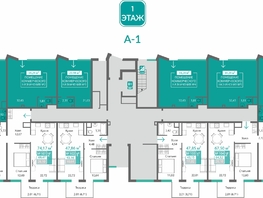 Продается 1-комнатная квартира ЖК Барбарис, 43.15  м&sup2;, 7533432 рублей
