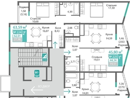 Продается 2-комнатная квартира ЖК Подсолнух, 62.5  м&sup2;, 10010313 рублей