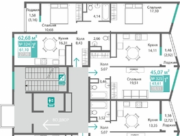 Продается 2-комнатная квартира ЖК Подсолнух, 61.1  м&sup2;, 9695898 рублей