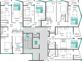 Продается 3-комнатная квартира ЖК Подсолнух, 78.35  м&sup2;, 11975249 рублей