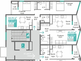 Продается 2-комнатная квартира ЖК Подсолнух, 61.87  м&sup2;, 9947644 рублей
