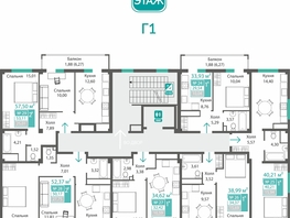Продается 1-комнатная квартира ЖК Прополис, 40.21  м&sup2;, 6160482 рублей