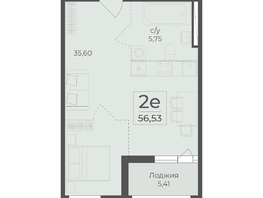 Продается 2-комнатная квартира ЖК Ботаника, сек 1-2, 56.53  м&sup2;, 19364351 рублей
