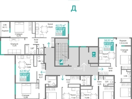 Продается 2-комнатная квартира ЖК Подсолнух, 60.7  м&sup2;, 9157317 рублей