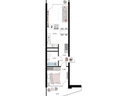 Продается Апартамент АК Атлантис Космос Крым, 63.9  м&sup2;, 26326800 рублей
