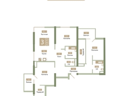 Продается 3-комнатная квартира ЖК Солнечный парк, дом 6, 89.8  м&sup2;, 12931200 рублей