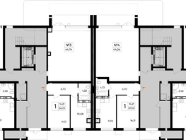 Продается 1-комнатная квартира ЖК Республика, 43.84  м&sup2;, 5129280 рублей