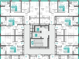 Продается 3-комнатная квартира ЖК Орион, 64.1  м&sup2;, 8333000 рублей