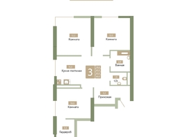 Продается 3-комнатная квартира ЖК Солнечный парк, дом 6, 63.5  м&sup2;, 9525000 рублей