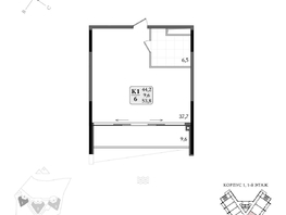 Продается Апартамент АК Летто, 53.8  м&sup2;, 22630816 рублей