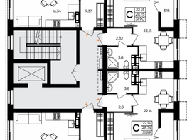 Продается 2-комнатная квартира ЖК Семисчастье, 60.64  м&sup2;, 12734400 рублей