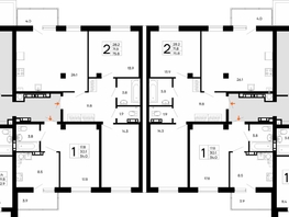 Продается 1-комнатная квартира ЖК Утёсов, 40.4  м&sup2;, 7474000 рублей